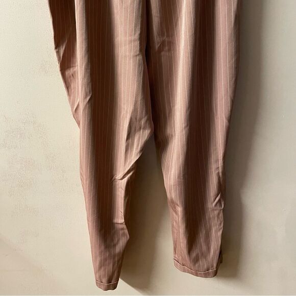 Charlotte Russe+ Pink Striped Cuffed Hem Trousers NWT Size 3X - Picture 12 of 15